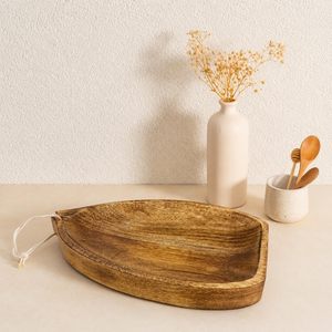 Plateau de service en bois KHATI HOUSE NatureServe, finition naturelle artisanale de qualité supérieure, plateau de service alimentaire - Product Image 6