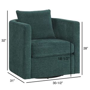Poltrona Girevole Sutton Peacock, Elegante Arredamento per Soggiorno - Product Image 2