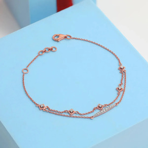 Open Cuff Leaf Motif Diamond <b>Bangle</b> <b>Bracelet</b> - Product Image 5