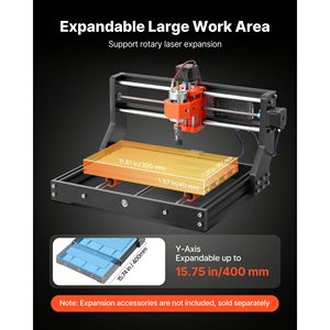 Machine de gravure et de fraisage CNC 3 axes 3018 avec broche 60W, zone de travail 300 x 180 x 40 mm - Product Image 4