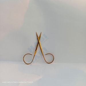 Ciseaux à cuticules professionnels en acier inoxydable courbés, de haute qualité, durables, avec anneau ouvert, ciseaux de manucure, logo personnalisé, beauté - Product Image 1