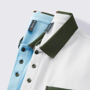 Polo blanc moderne pour homme, léger, respirant, en coton, décontracté, avec logo personnalisé, commandes en gros OEM - Product Image 6
