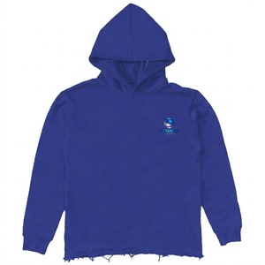 เสื้อฮู้ดดี้โอเวอร์ไซส์ทรงหลวมสำหรับผู้ชาย ผ้าฟอกสีสไตล์วินเทจ ขอบดิบ ตกแต่งแบบดิสเทรส  รับสั่งทำพิเศษ - Product Image 1