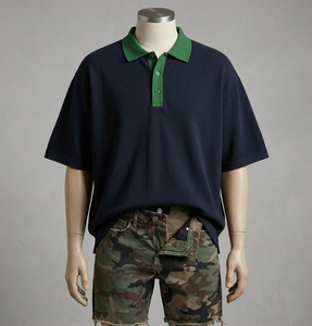 In Stock Ready to Ship Tax Free Oversized Polo <b>Shirts</b> Wholesale Custom Logo Sublimation Collar <b>Waffle</b> Short Sleeve Polo <b>Shirts</b> - Product Image 2