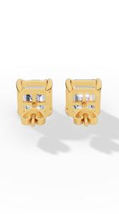Boucles d'oreilles clous solitaires taille princesse Heritage en or 18 carats, bijoux fins de luxe pour mariée, fournisseur en gros - Product Image 6