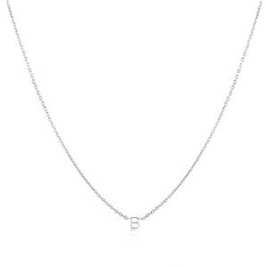 925 <b>Silver</b> <b>Initial</b> <b>Necklace</b> Dainty Everyday Luxury Jewelry Moissanite Letter Pendant Personalized Name 18K Gold Plated Claw - Product Image 3