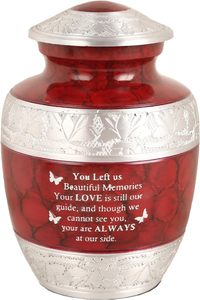 Urnas de Cremación para Niños, Color Rojo, 5 Pulgadas, Metal Art Deco, Hechas a Mano, Capacidad Personalizable - Product Image 4