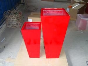 Maceta Cónica Comercial de Fibra de Vidrio Roja Mate, Ligera, Resistente a los Rayos UV, Decorativa, para Flores, Fabricación OEM/ODM - Product Image 6