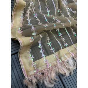 Sequence Embroidery Work Saree for Parties <b>Career</b> <b>Dresses</b> Look - Product Image 3