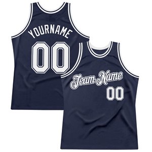 Maillot de basket-ball personnalisé sublimé bleu marine, nom de l'équipe, unisexe, maille respirante, vêtements pour toutes les saisons - Product Image 5