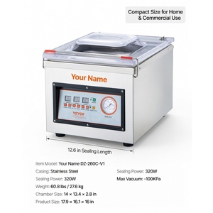 Machine de mise sous vide automatique commerciale DZ-260C 320W pour emballage alimentaire en chambre sous vide pour restaurants et cuisines (film plastique) - Product Image 4