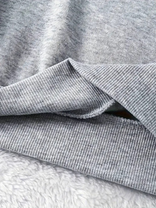 Sudadera con Capucha para Mujer con Estampado de Pantera Rosa, Gris, de Algodón Tejido, Estilo Casual Otoñal, con Bolsillo Frontal con Logotipo - Product Image 4
