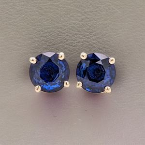 Pendientes de Zafiro Azul, Plata de Ley 925, Chapados en Oro de 14K, Rodio, Hechos a Mano, Regalo de Aniversario de Alta Calidad para Mujer, Venta al por Mayor - Product Image 1