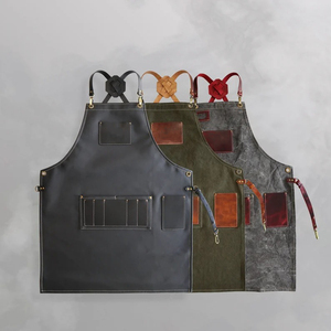 Chaleco de Trabajo de Lona de Alta Gama para Hostelería, con Logotipo Personalizado, Correas Ajustables de Cuero Genuino, para Bartenders, Barberos y Personal de Cafeterías - Product Image 3