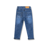 Nouvelle Collection Multi-Lot Jeans Décontractés Coupe Droite Respirants pour Garçons 2-14 Ans, Pantalons en Denim Déchiré à Taille Ajustable pour Enfants
