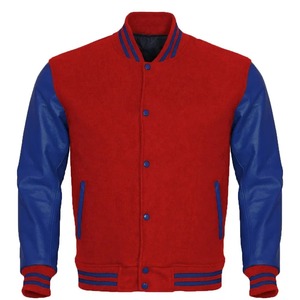 Best Design 2025 Men Baseball Letterman College High Quality Wool Body <b>Leather</b> Sleeves Custom Embroidery Design Varsity <b>Jacket</b> - Product Image 1