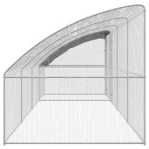 Cage à poulets argentée, ensemble de 4 pièces, 314,96 x 78,74 x 78,74 pouces, cages pour animaux - Product Image 5