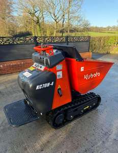 Mini-dumper diesel sur chenilles KC70H-4 avec benne basculante hydraulique, chargeur compact, garantie 1 an pour la construction agricole - Product Image 2