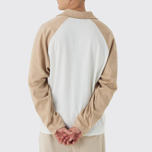 Polos à manches longues pour hommes, best-sellers, 100% coton, logo imprimé personnalisé, coupe ample, style hip hop, polos personnalisés pour hommes - Product Image 5