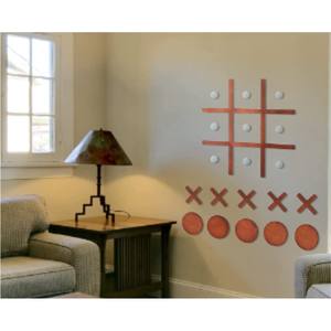Jeu de société moderne en bois Tic Tac Toe, jeu de stratégie et de puzzle pour la décoration de la maison ou du bureau, grande taille, jouet de bureau en bois Noughts & Crosses, cadeau - Product Image 2
