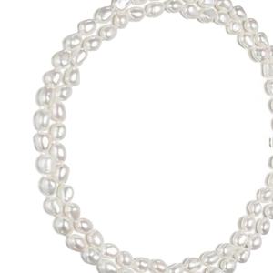 Collar de perlas de pepita de agua dulce Blanco natural 8mm Perla torcida Tipo de perlas sueltas - Product Image 1