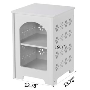 Tavolino Moderno in Noce a 3 Ripiani con Design Floreale e Apertura ad Arco per Uso Interno/Esterno - Product Image 4