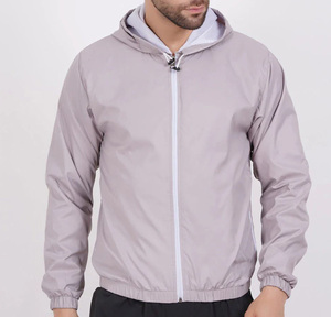 OEM Custom Men’s Lightweight High Quality Hooded Windbreaker Jacket – Waterproof, Breathable, Zip-Up Sports Outerwear Jacket - Product Image 1