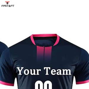Wholesale Moisture Wicking Lightweight Cotton Blend Soccer Teamwear Jersey Set Short Custom Colors Private Label Logo In-stock - Product Image 4