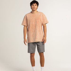 T-shirt oversize pour homme délavé à l'acide, couleur personnalisée, manches courtes, 100 % coton, prix fabricant abordable sur les t-shirts vierges - Product Image 3