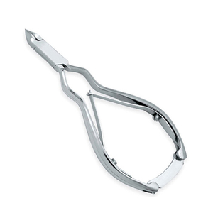 Pince à cuticules incurvée en acier inoxydable, à ouverture large, pointe fine et aiguisée, avec verrouillage arrière et double ressort - Product Image 3