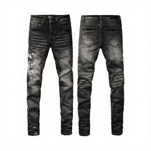 <b>Men</b> Slim Tapered Jeans Heavyweight Cotton Mid <b>Stretch</b> Denim Pants High Quality Fashion Trousers Wholesale Custom Design Sialkot - Product Image 6