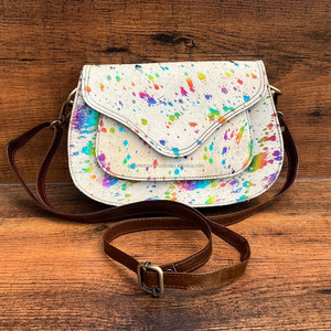 Bolso de cuero de piel metálica recién llegado, bandolera, gitana, Bohemia, cuero Real, Vintage, hecho a mano, estilo occidental, multiusos, bandolera - Product Image 4