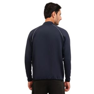 <b>Men's</b> Navy Blue Zip Up Track <b>Jacket</b> Casual Sportswear Stand Collar <b>Lightweight</b> Training <b>Jacket</b> Wholesale - Product Image 6