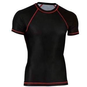 Chemise de compression à manches longues à col rond pour garçons et filles de haute qualité, personnalisée, MMA, Spandex/Nylon UPF50 - Product Image 1