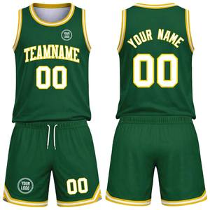 Ensemble d'uniformes de basketball réversibles personnalisés 100 % polyester respirant (maillot et short) – Tenue de sport pour équipe grandes tailles OEM - Product Image 2