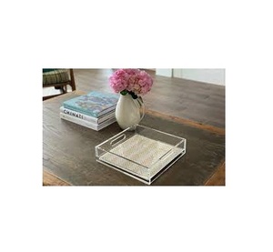 Best Manufacturer Handmade Eco-Friendly Waterproof <b>Square</b> Acrylic Serving Tray Traditional Design Multi-Functional <b>Kitchen</b> Home - Product Image 4