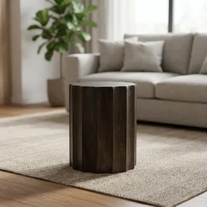 Modern Handmade Wooden Side <b>Table</b> Minimalist Design Living Room Furniture - Product Image 2