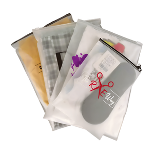 Wholesale Custom Logo Waterproof Zipper Sliders <b>Plastic</b> <b>Bag</b> Packaging <b>Clothes</b> Zip Lock Self Sealing Zipper <b>Bag</b> - Product Image 1