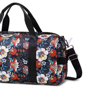 Sacs de sport à bandoulière en nylon imperméable à fermeture éclair, grande capacité, écologiques, avec logo personnalisé, pliables, unisexes, sublimation - Product Image 6