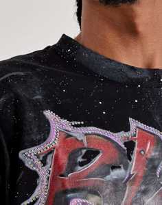 Camisetas de Algodón Grueso para Hombre, Corte Regular, Personalizadas OEM, Cuello Redondo, Manga Regular, Diseño Tejido Sólido, Lavado Vintage - Product Image 2