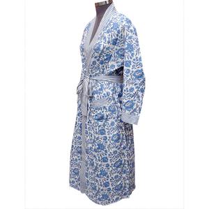 Bata Kimono Estampada Digitalmente, 100% Algodón, Alta Calidad, Ecológica, Estilo Bohemio, Ropa de Dormir, Cuello en V, Cierre con Cinturón, Largo Completo - Product Image 2