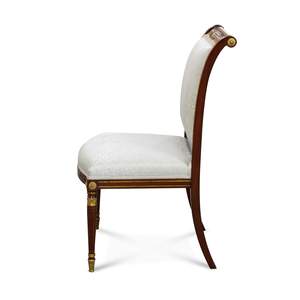 Chaise de salle à manger classique ergonomique et stable, rembourrée, en bois de mahogany massif, mobilier de salle à manger élégant pour la maison, le bureau et l'hôtel - Product Image 2