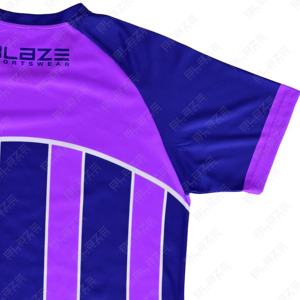 เสื้อฟุตบอล/ฟุตบอลสีฟ้าแบบระเหิดผ้าโพลีเอสเตอร์100% แห้งเร็วระบายอากาศได้ดีกำหนดโลโก้และชื่อได้ตามต้องการ - Product Image 6