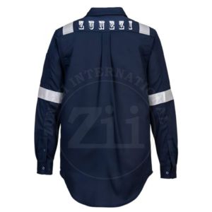 Hi-Vis Men's Industrial Breathable <b>Flame</b> Resistant FR Welding Work <b>Shirt</b> Level Protection 300-500C Heat Resistance Cotton - Product Image 4