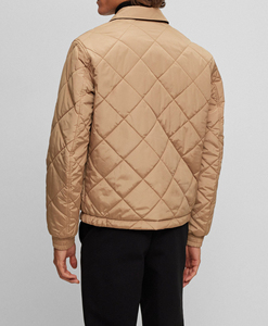 Spring and Autumn New Collection Windproof Zipper Turtleneck Collar Loose Fit Soft Shell Puffer Jacket Men's - Product Image 3