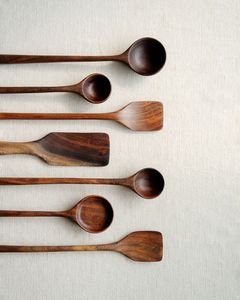 Organic Wooden Eating Spoon Set Eco Friendly Tableware Dining Kitchen Flatware Everyday Essential - Product Image 5