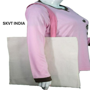 Sac fourre-tout en toile personnalisé de grande taille avec poignée supérieure écologique, réutilisable, recyclable, pour les courses, la plage, les promotions - Product Image 3