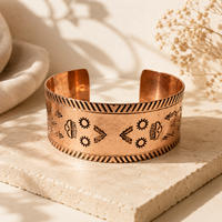 Brazalete de Aleación de Cobre con Grabado Om Namah Shivaya, Diseño Trenzado Hecho a Mano, Chapado en Cobre Antiguo, Unisex, Religioso Hindú