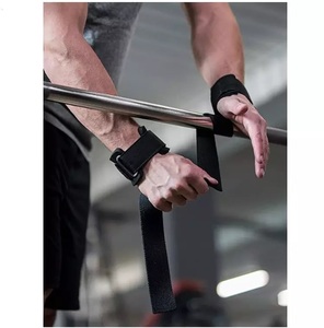 Bandes de maintien pour poignets en coton Rhino Fitness, noir et rouge, fermeture auto-agrippante, pour hommes, surpiqûres vertes, soutien pour la musculation, utilisation sportive et en extérieur - Product Image 5