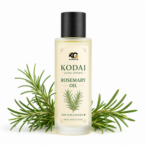 Huile de romarin Kodai 100% pure et naturelle, liquide à base de plantes avec prise US pour les soins de la peau, des cheveux et du corps, provenant du Tamil Nadu - Product Image 1